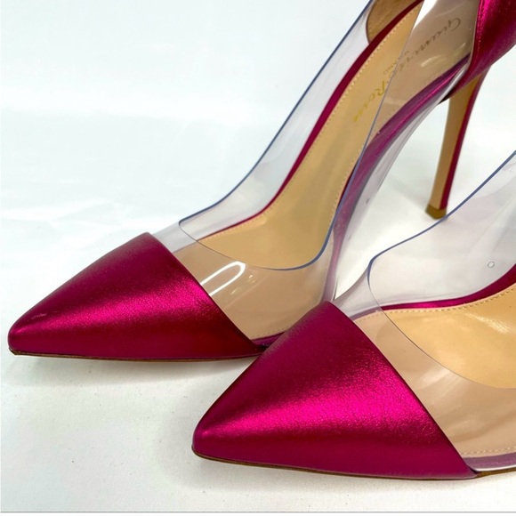 Gianvito Rossi Metallic Fushia & PVC Pumps - Picture 8 of 13